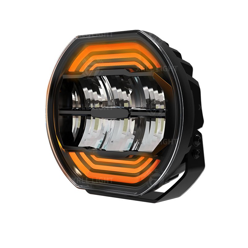 XRLL dual color switchable amber white round LED light